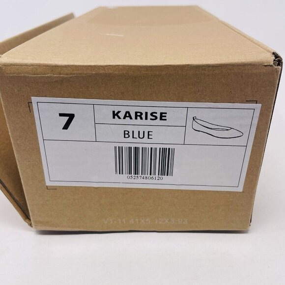 Journee Collection Womens Size 7 Comfort Foam Karise Knit Ballet Flats in Blue - Picture 9 of 9